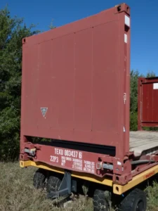 20′ Flat Rack Shipping Container – One Trip, For Equipment, Oversize Items